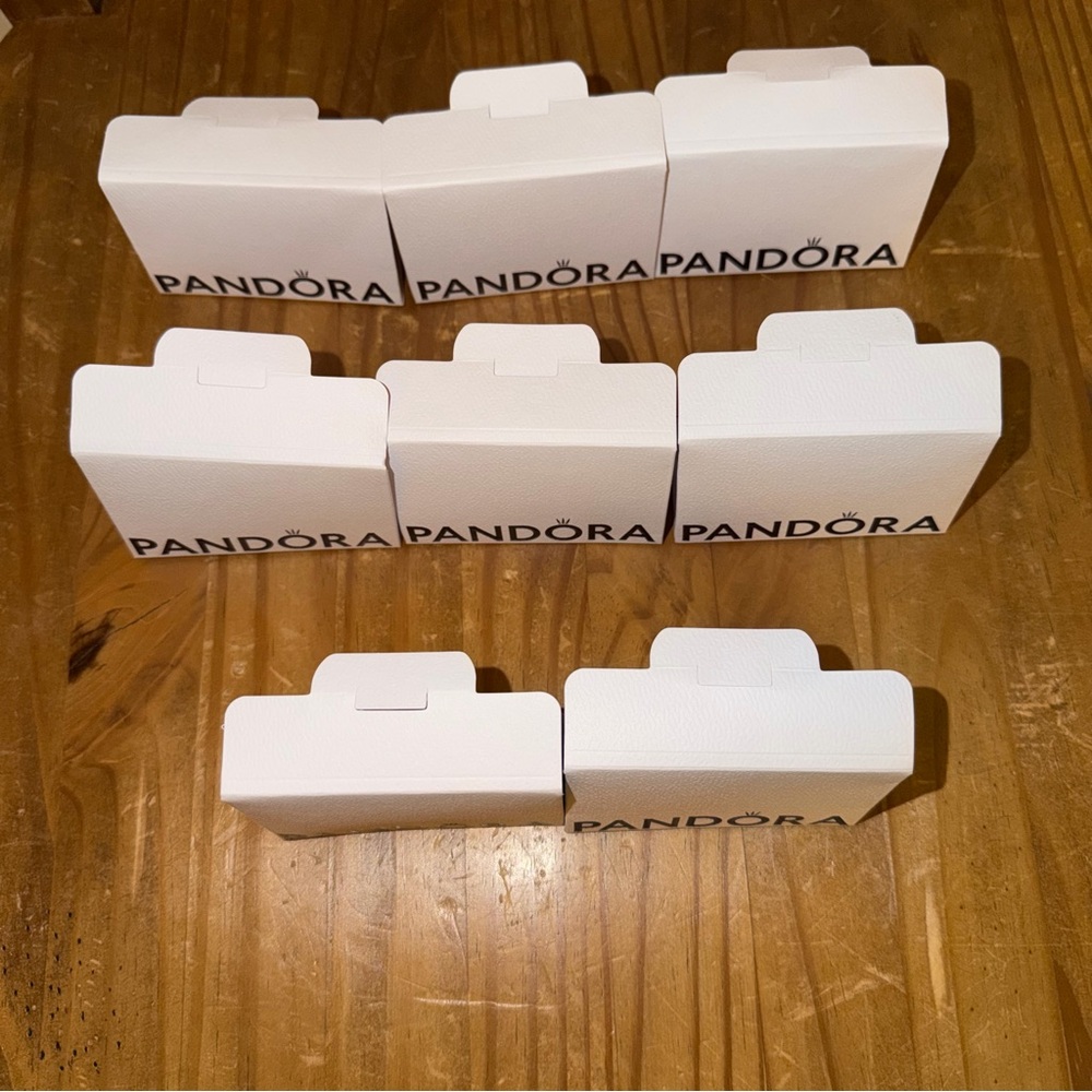 Lot of 8 NWOT Authentic Pandora Foldable Charm Boxes w/ Pandora Signature Tissue - Picture 2 of 9